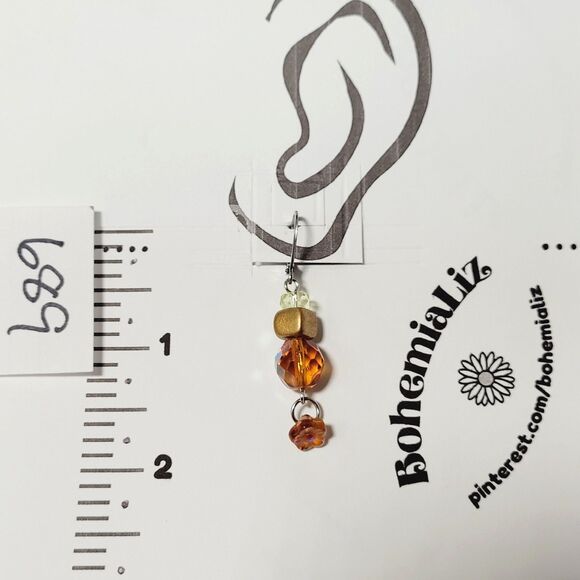 NEW BOHEMIALIZ earrings 689yflwr#mfs Czech flower dangle earrings fairy earrings - Picture 4 of 5